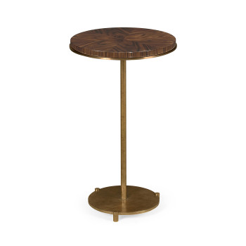 Small Round Dark Santos & Brass Wine table
