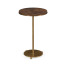 Small Round Dark Santos & Brass Wine table