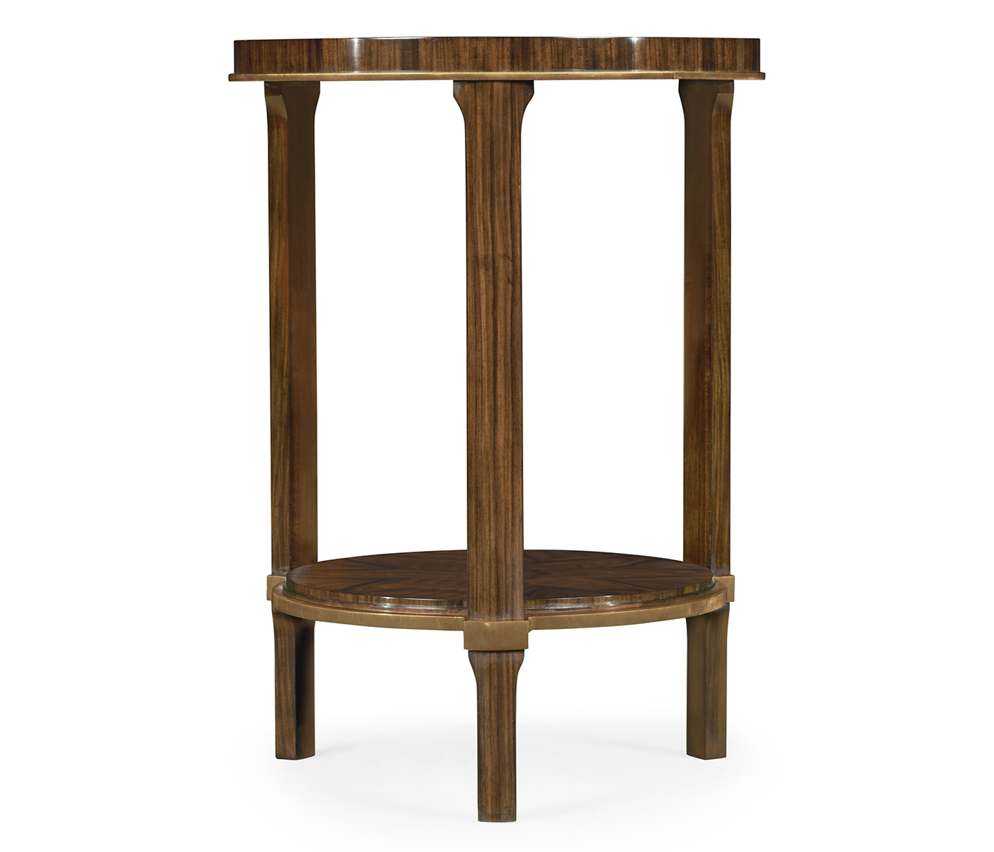 Small Round Dark Santos End Table