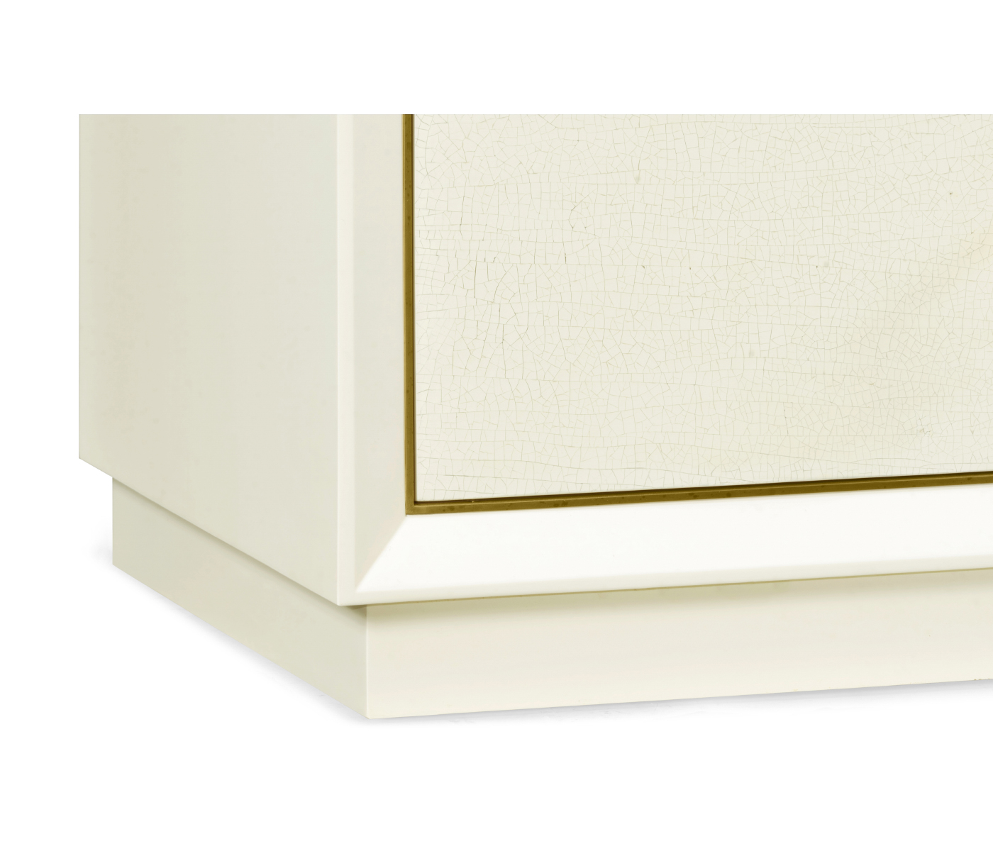 Small Ivory & Crackle Ceramic Lacquered Chest of Drawers