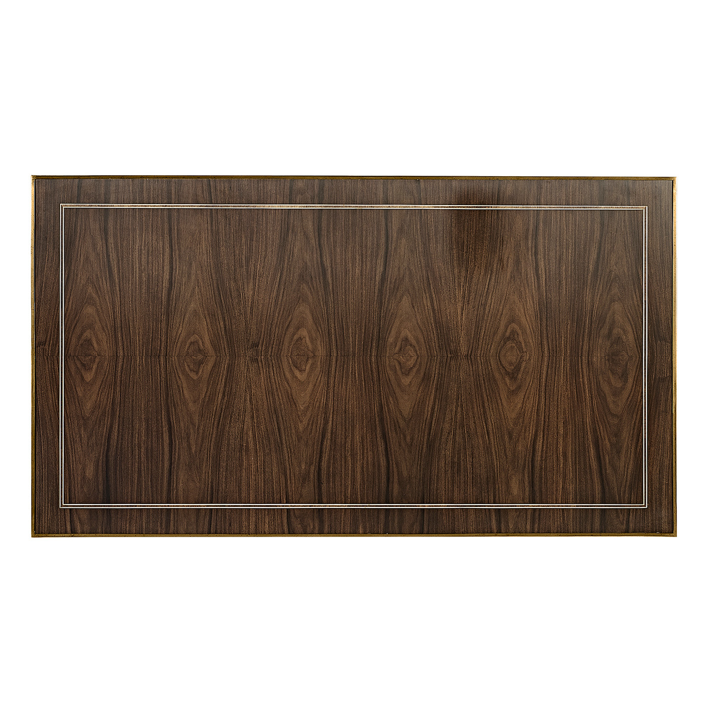 Rectangular Dark Santos & Brass Coffee Table