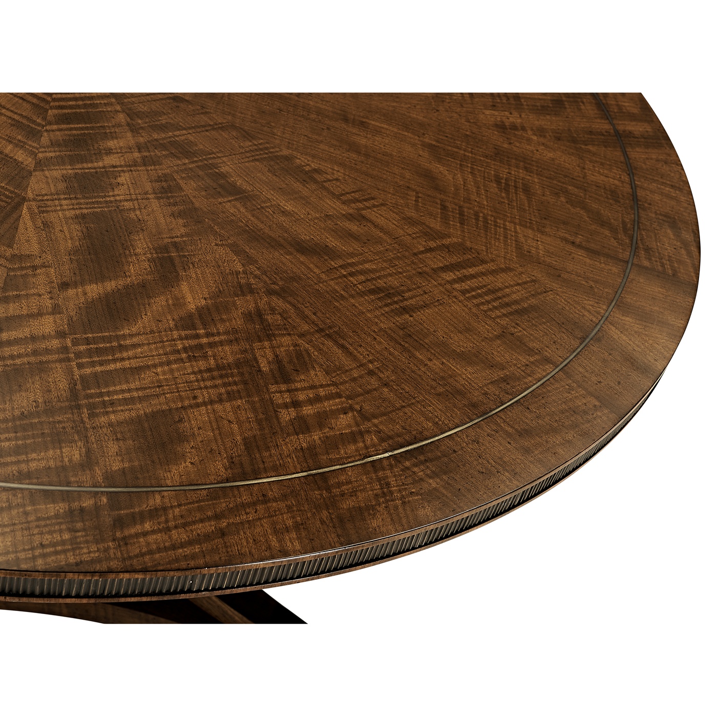 Round Caledonian Daniella & Burl Walnut Dining Table 54