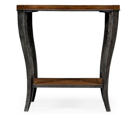 Curved Daniella & Burl Walnut Side Table
