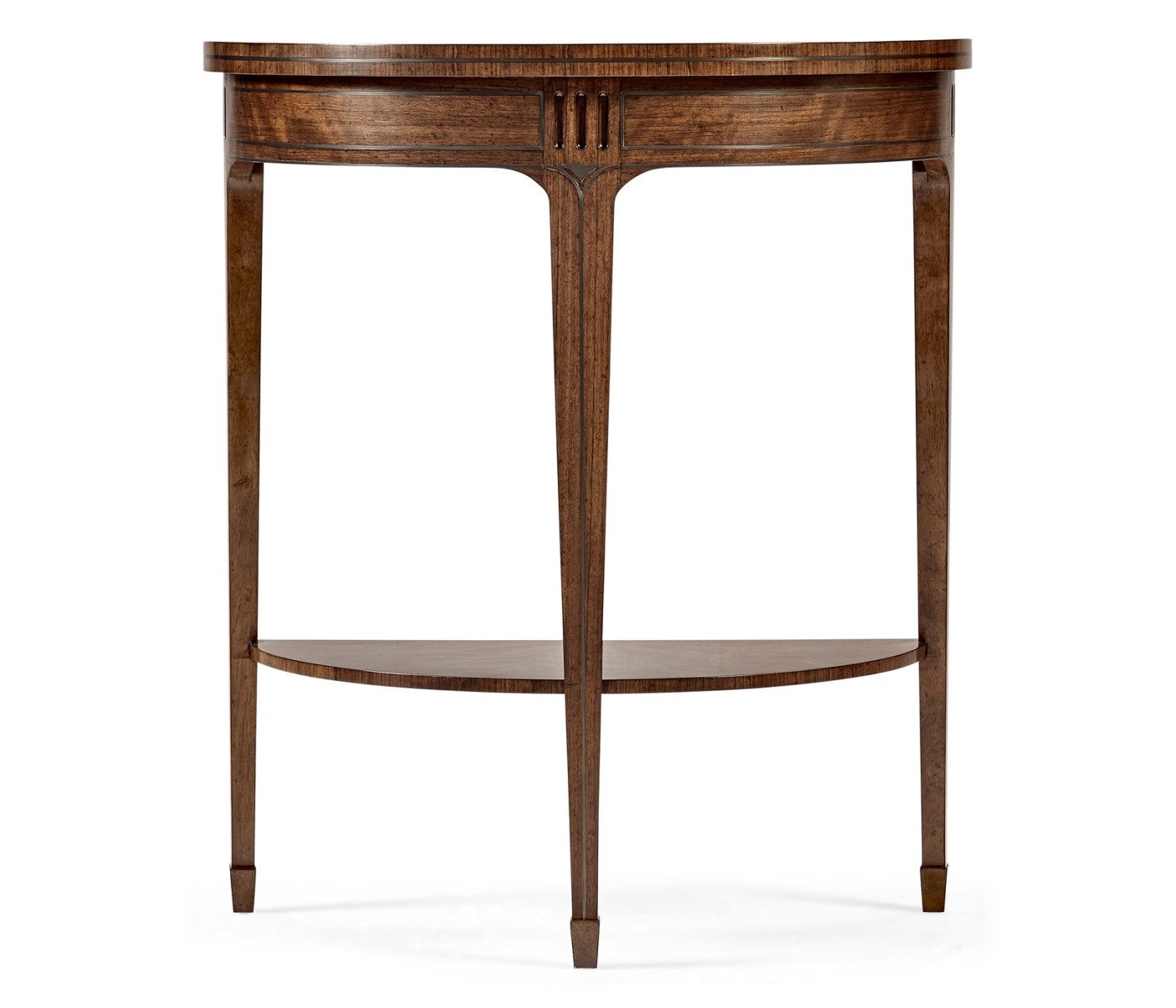 Small Demilune Daniella & Burl Walnut Console Table