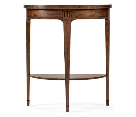 Small Demilune Daniella & Burl Walnut Console Table