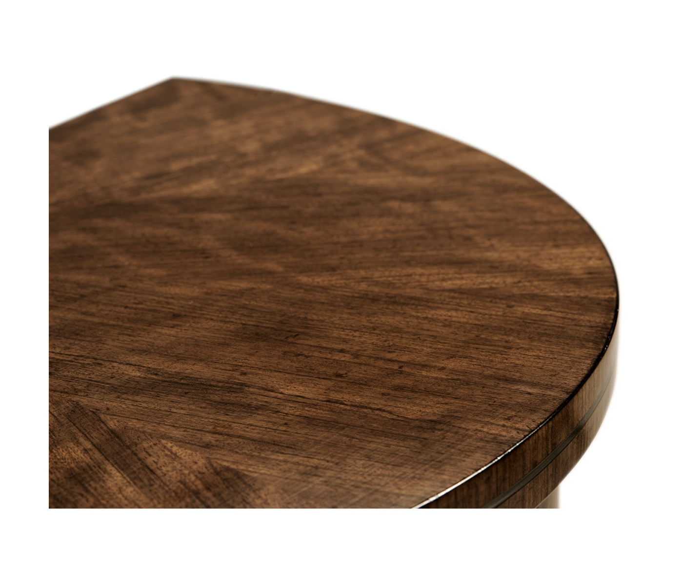 Small Demilune Daniella & Burl Walnut Console Table