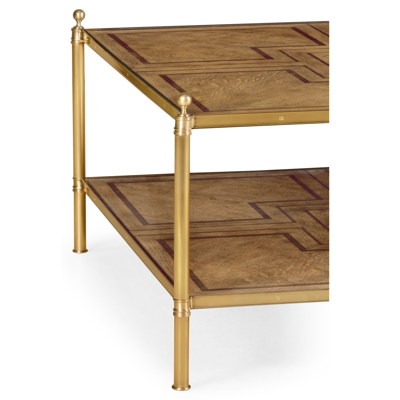 Large Square English Brown Oak Coffee Table