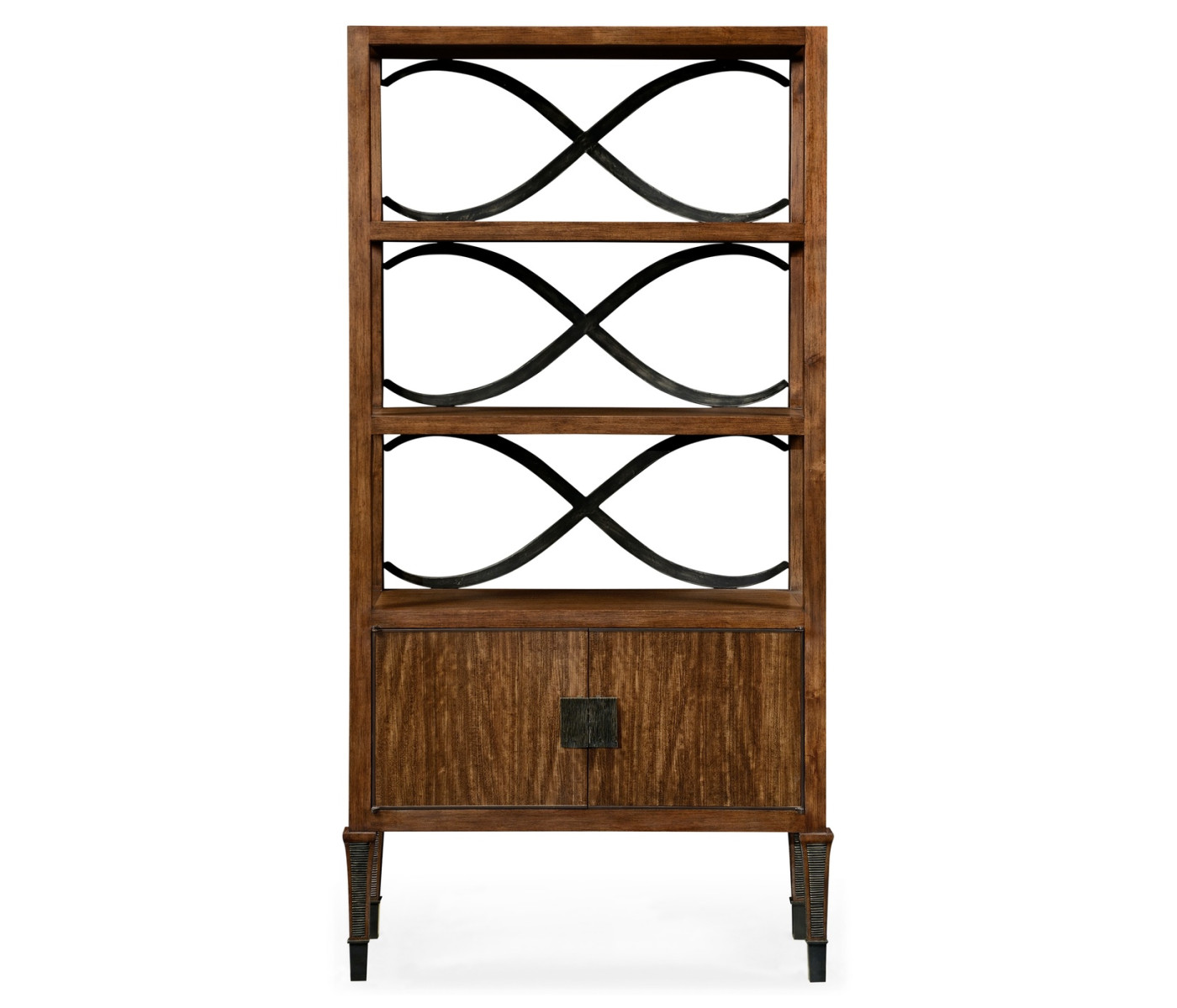 Daniella & Burl Walnut Three-Tier Bookcase