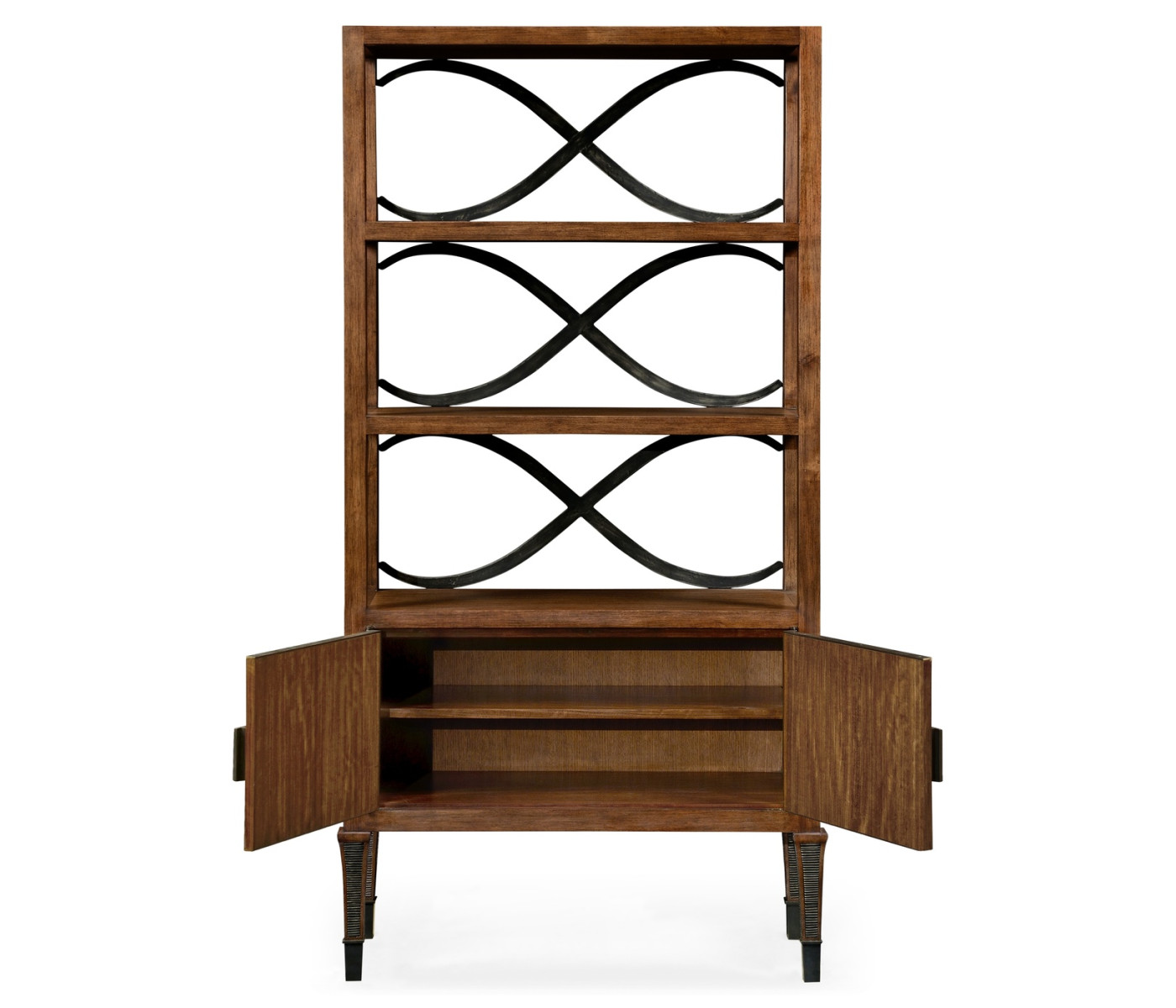 Daniella & Burl Walnut Three-Tier Bookcase