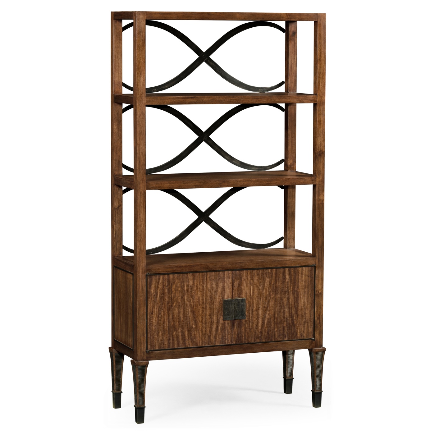 Daniella & Burl Walnut Three-Tier Bookcase