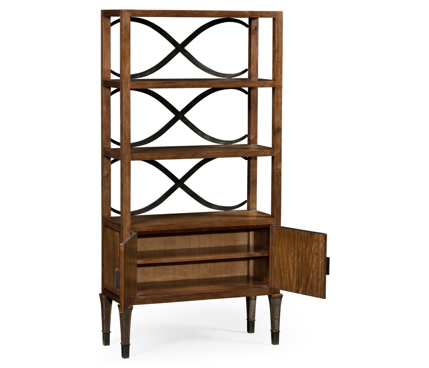 Daniella & Burl Walnut Three-Tier Bookcase