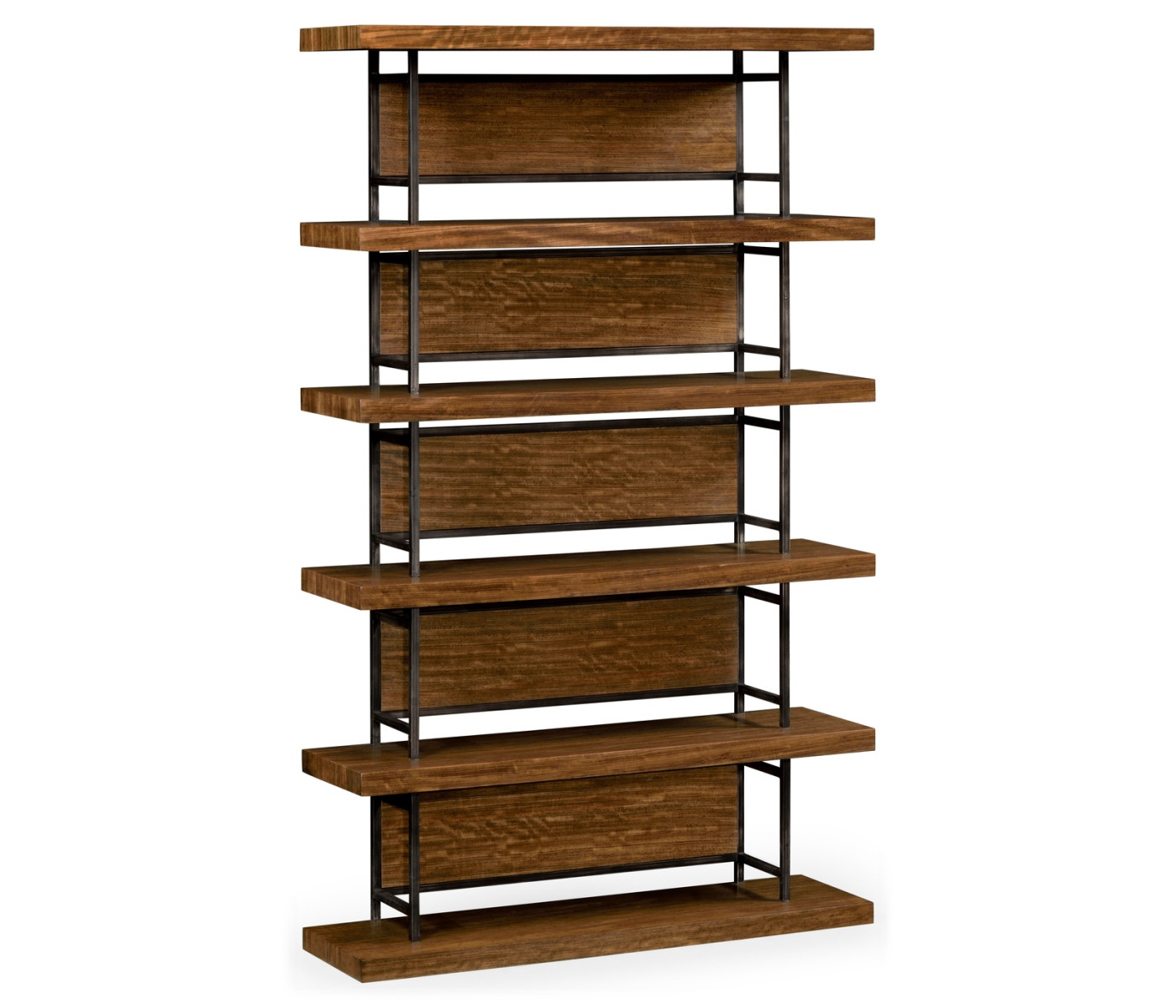 Rectangular Daniella & Burl Walnut Six-Tier Étagère
