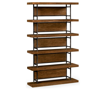 Rectangular Daniella & Burl Walnut Six-Tier Étagère