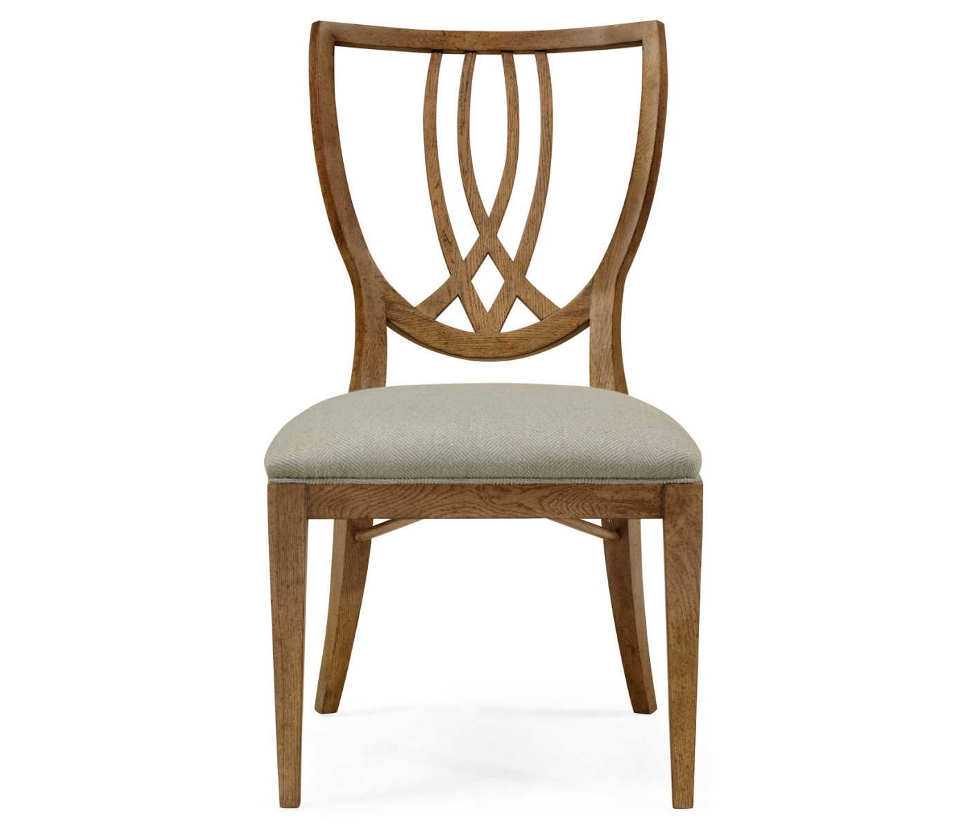Shield Back English Brown Oak Dining Side Chair