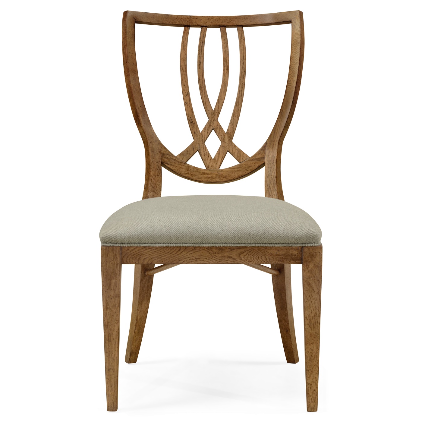 Shield Back English Brown Oak Dining Side Chair