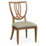Shield Back English Brown Oak Dining Side Chair