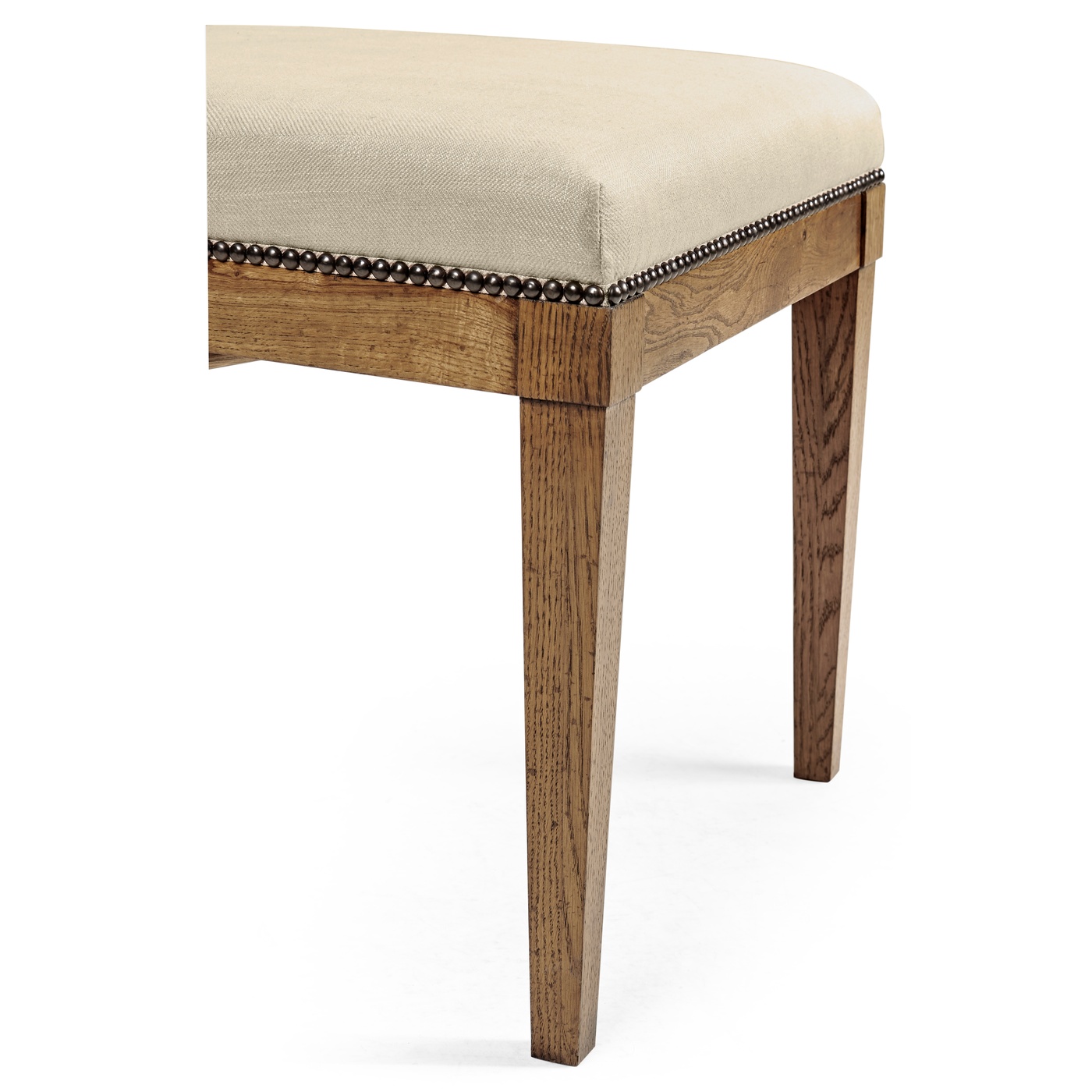 Cut-Out English Brown Oak Dining Side Chair