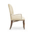 Square Back Bleached Crotch Walnut Dining Arm Chair