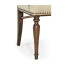Square Back Bleached Crotch Walnut Dining Arm Chair