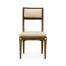 Open Back Bleached Crotch Walnut Dining Chair
