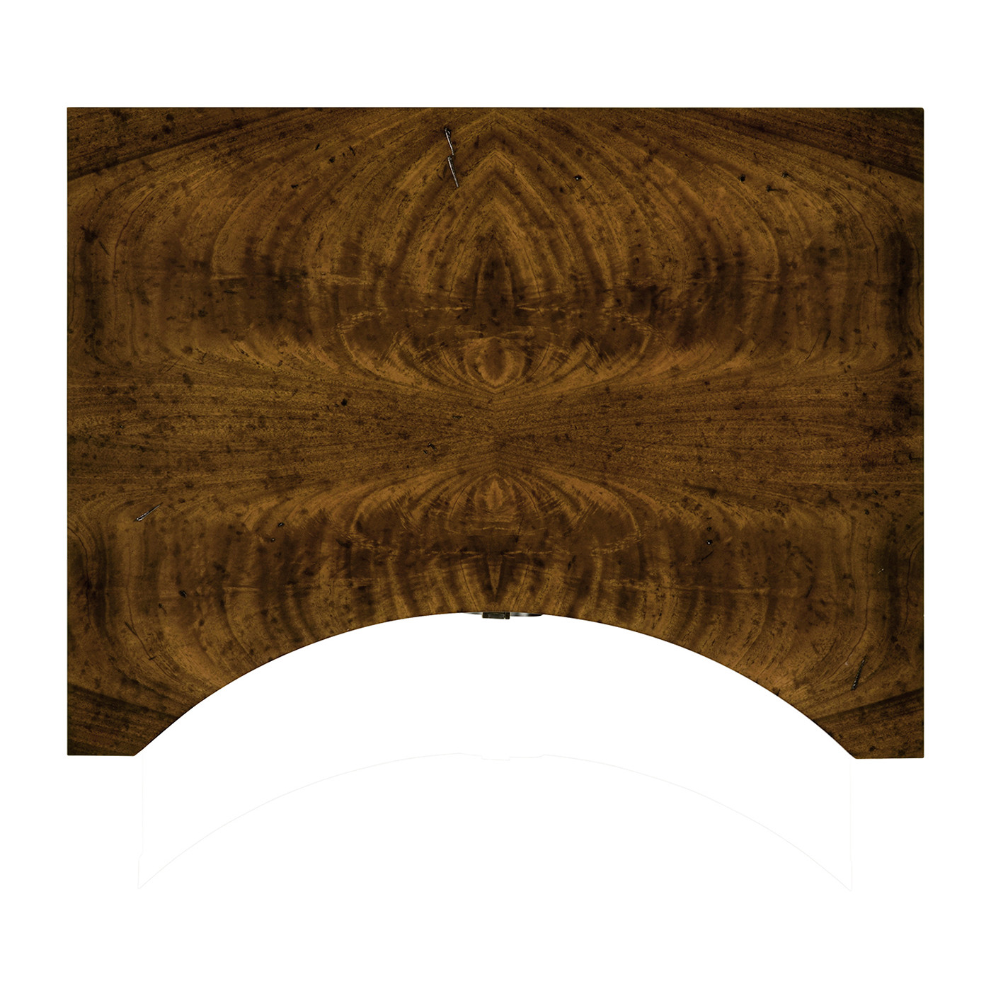 Inward Bow Front Light Brown Mahogany Bedside Chest