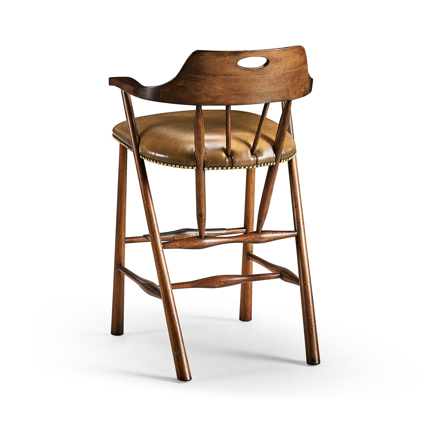 Smokers Style Country Walnut Bar Stool