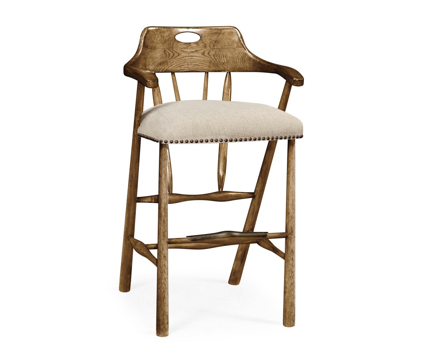 Smokers Style Medium Driftwood Bar Stool