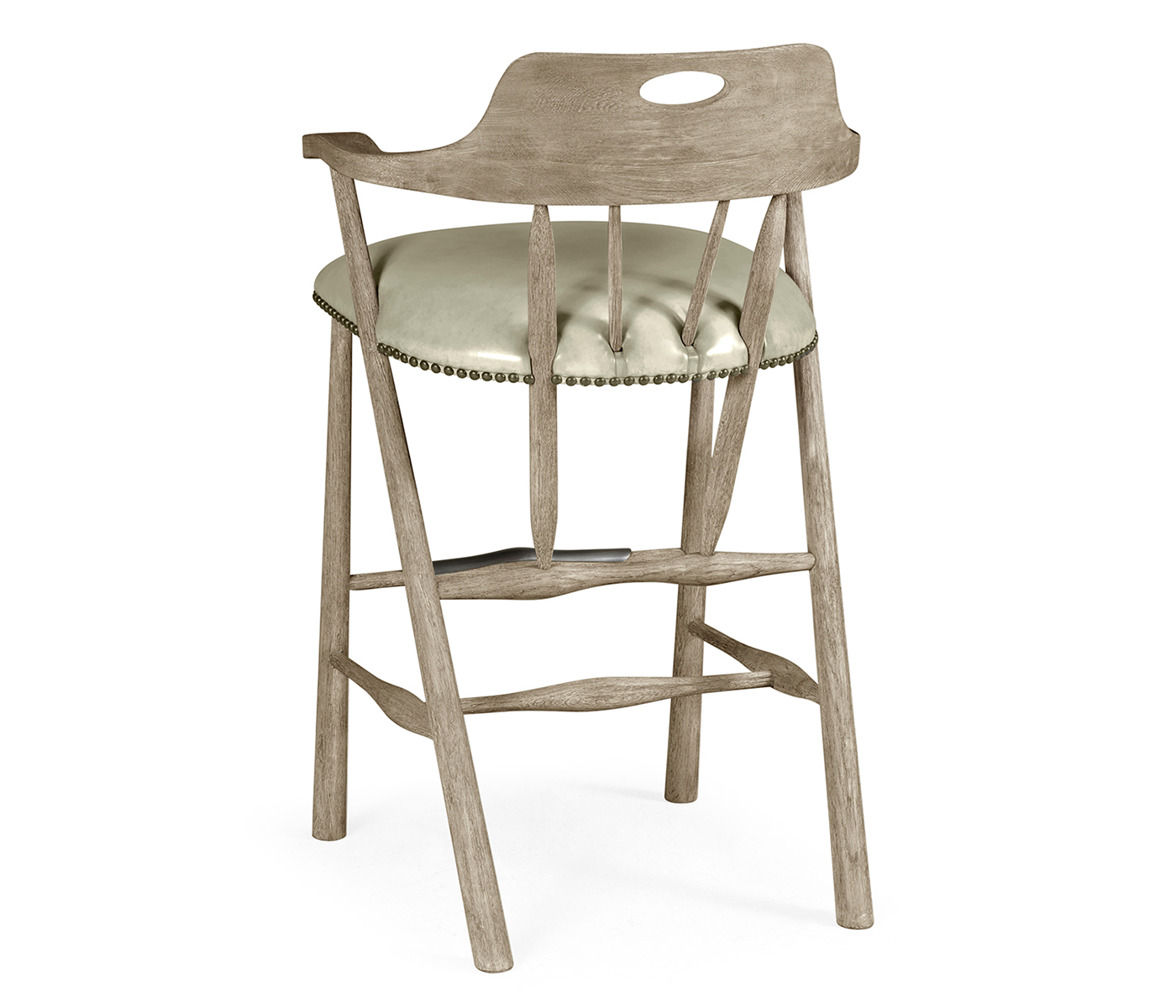 Smokers Style Grey Oak Bar Stool
