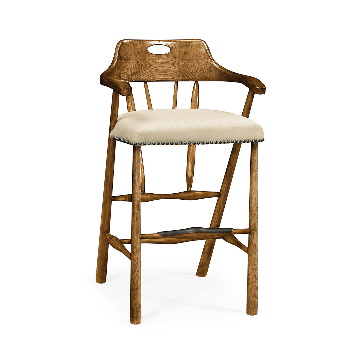 Smokers Style Light Brown Chestnut Bar Stool