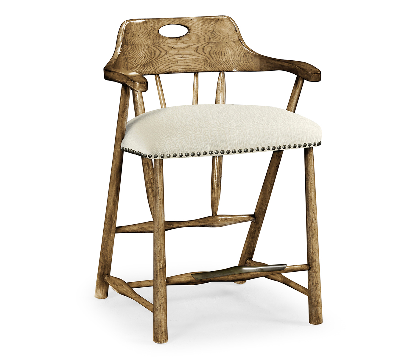 Smokers Style Medium Driftwood Counter Stool