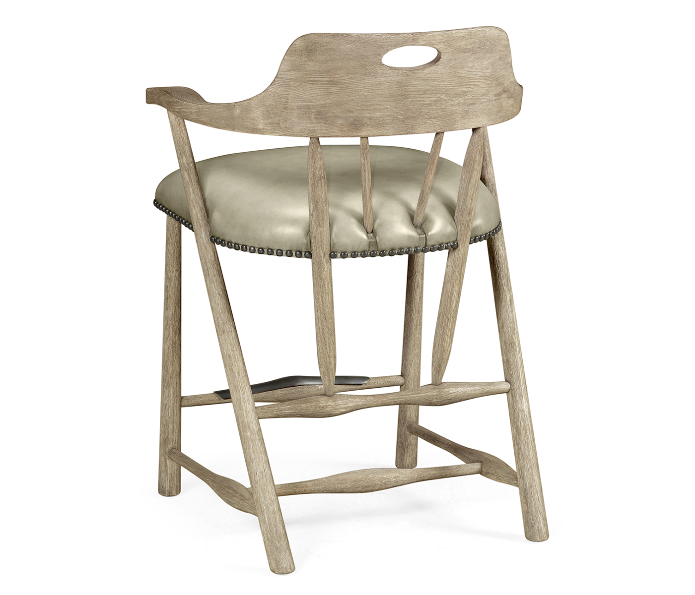 Smokers Style Grey Oak Counter Stool