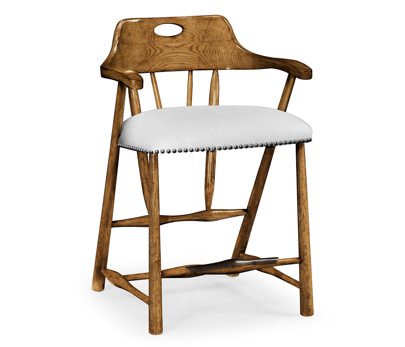 Smokers Style Light Brown Chestnut Counter Stool