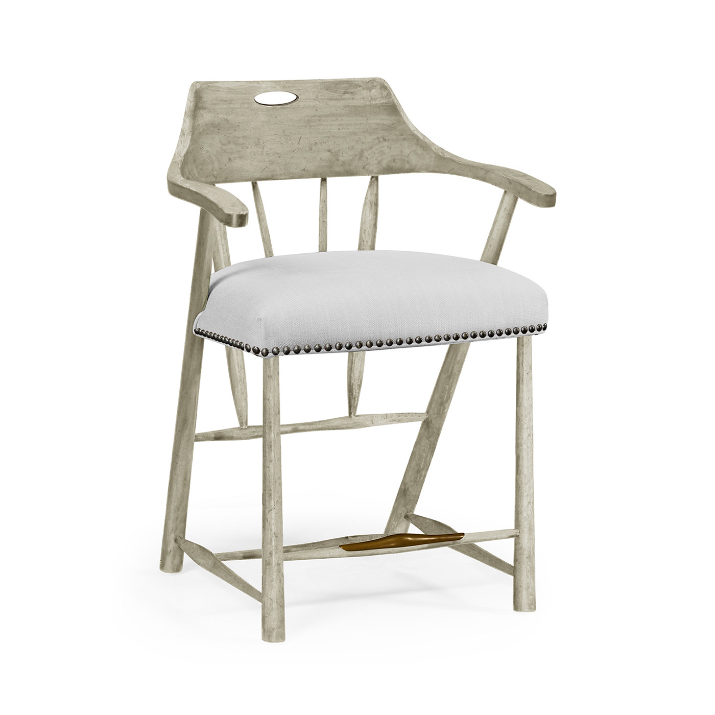 Smokers Style Rustic Grey Counter Stool
