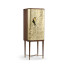 Handpainted on Light Gold Foil Drinks Cabinet