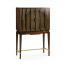Ebony & Ribbed Antique Satin Brass Drinks Cabinet