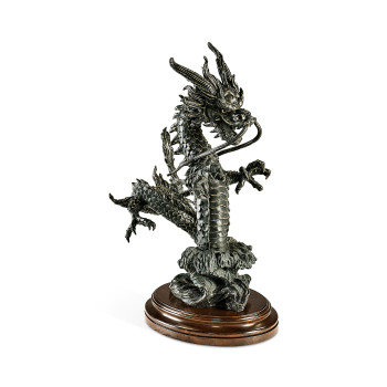Dark Bronze Dragon Statue