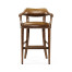 Walnut Upholstered Library Bar Stool