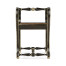 Curved Charcoal & Gilded Stool