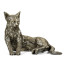 Antique Dark Bronze Cat
