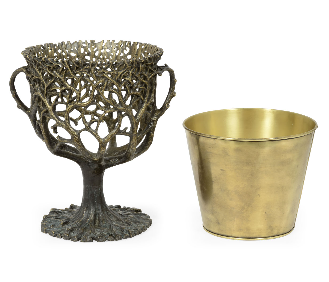 Light Dark Bronze Tree Planter