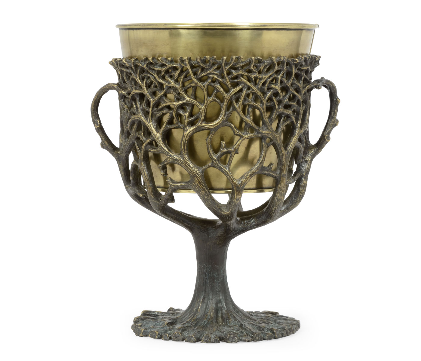 Light Dark Bronze Tree Planter