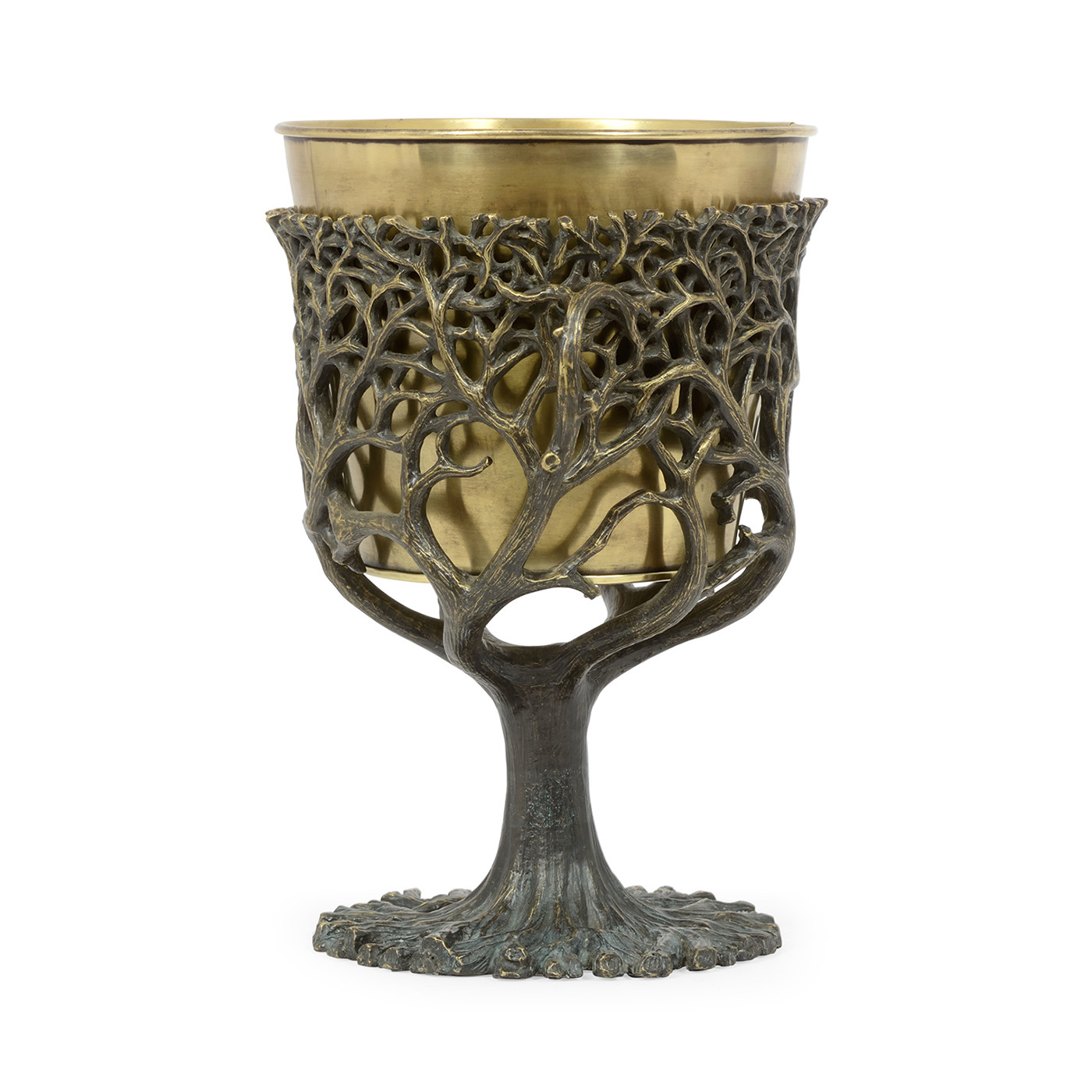 Light Dark Bronze Tree Planter