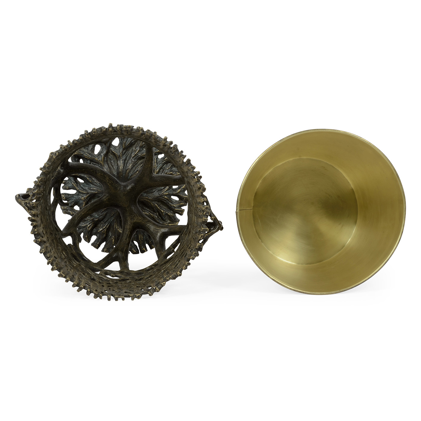 Light Dark Bronze Tree Planter