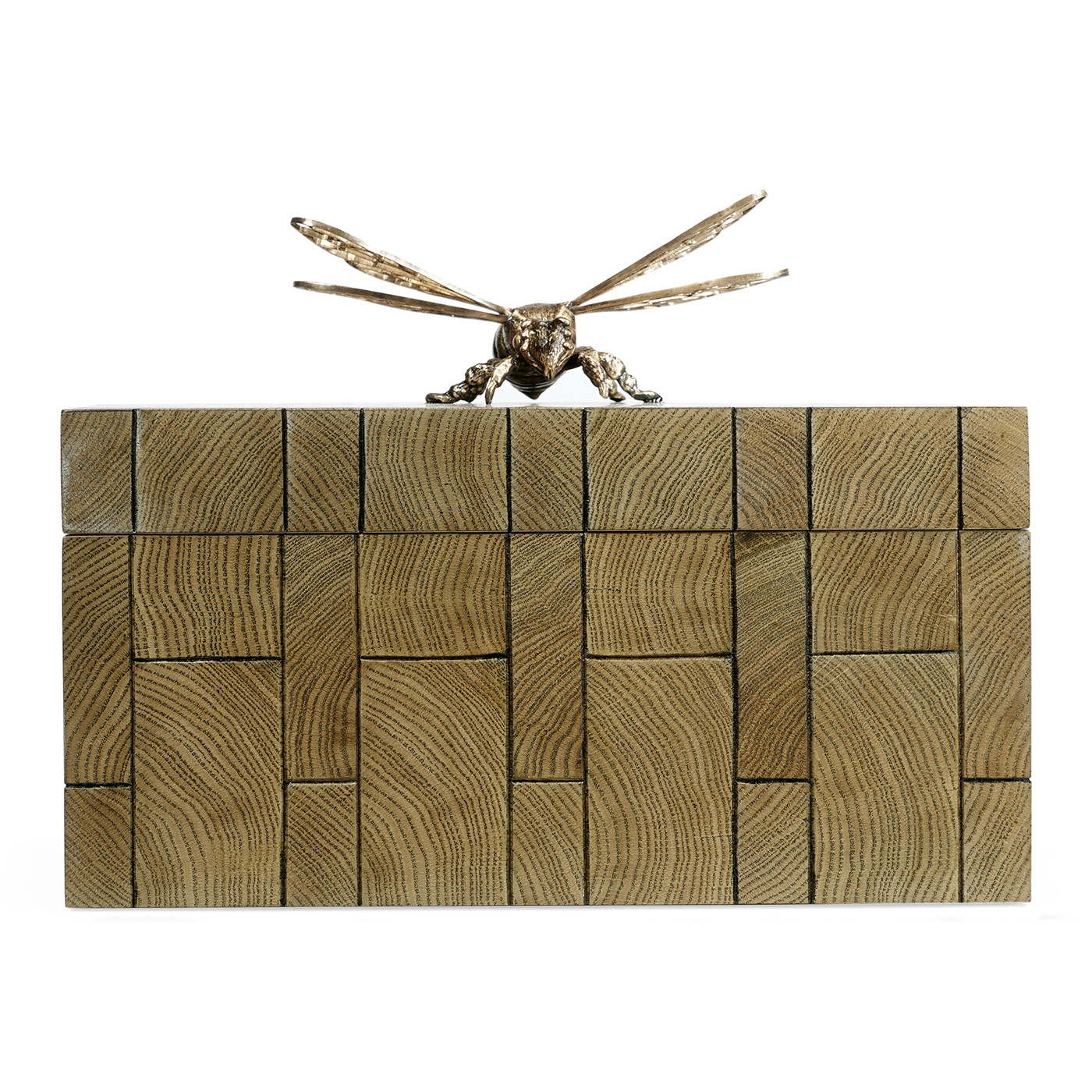 Rectangular Oyster Honeycomb Oak Bee Box