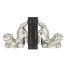 White Stainless Steel Foo Dog Bookends