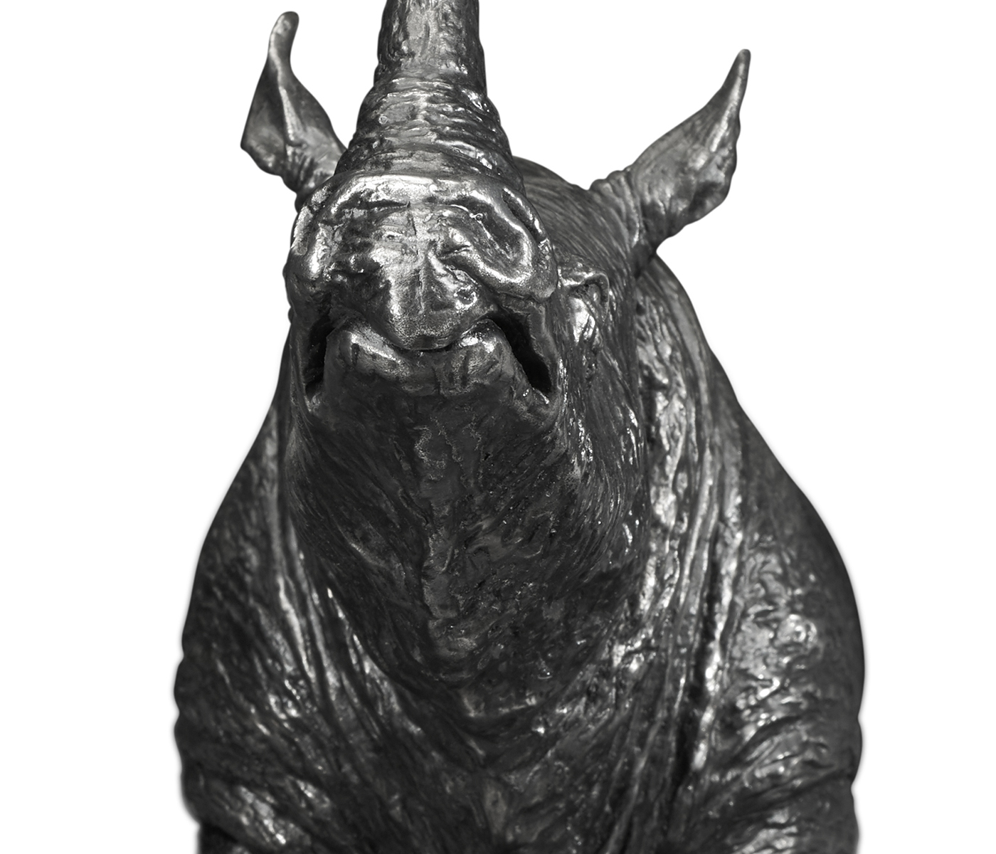 Antique Stainless Steel Rhino