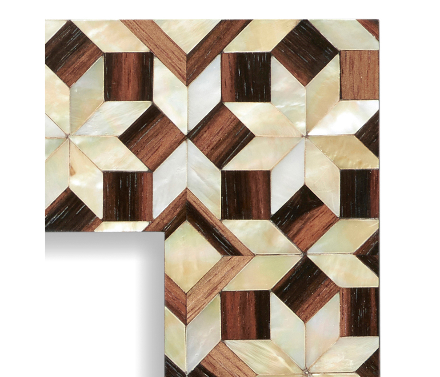 5x7 Horizontal Macassar Ebony & Mother of Pearl Mosaic Picture Frame
