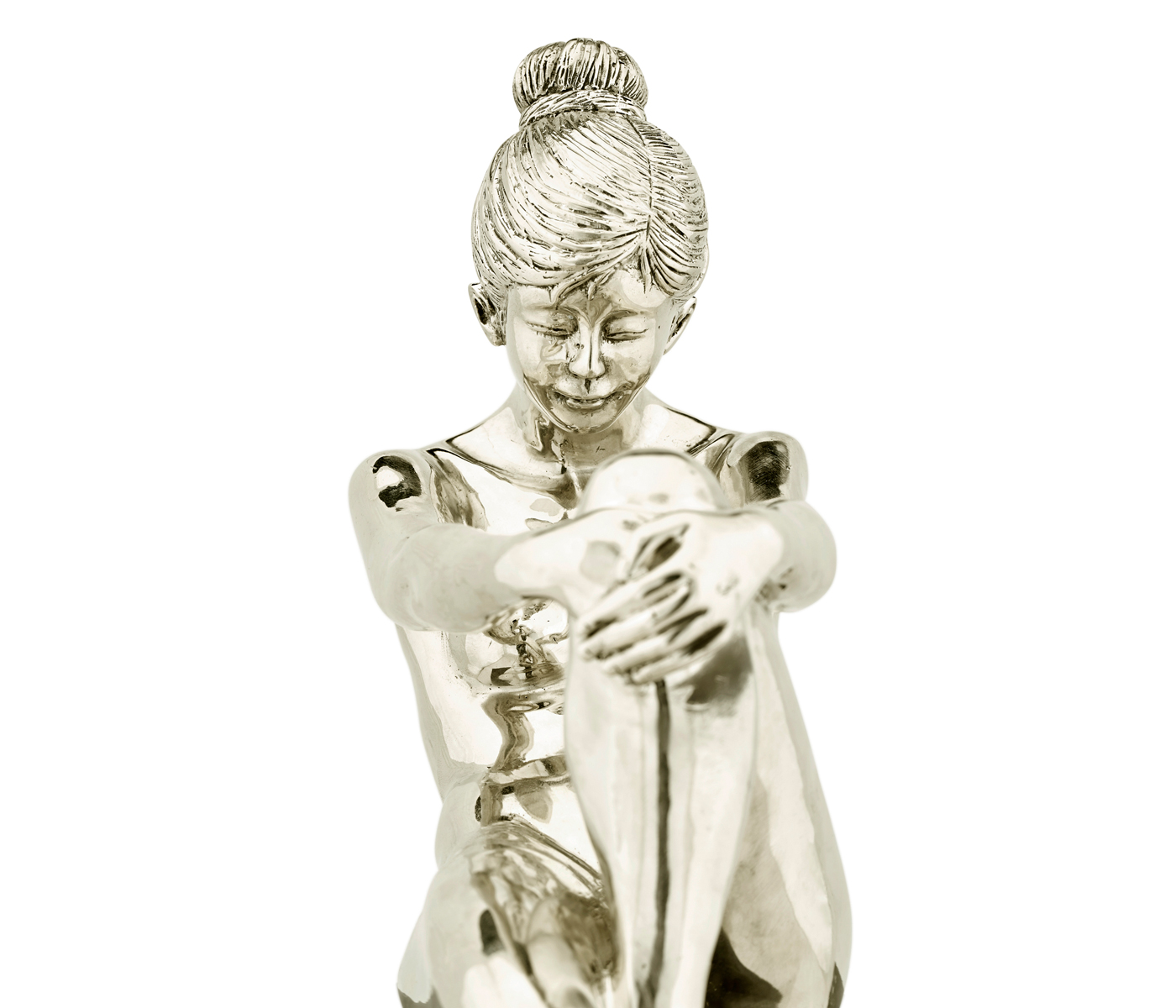 Set of White Brass Nude Girl Bookends
