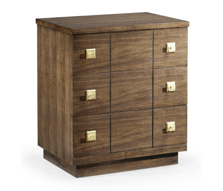 Berkley Walnut Nightstand with Three Drawers