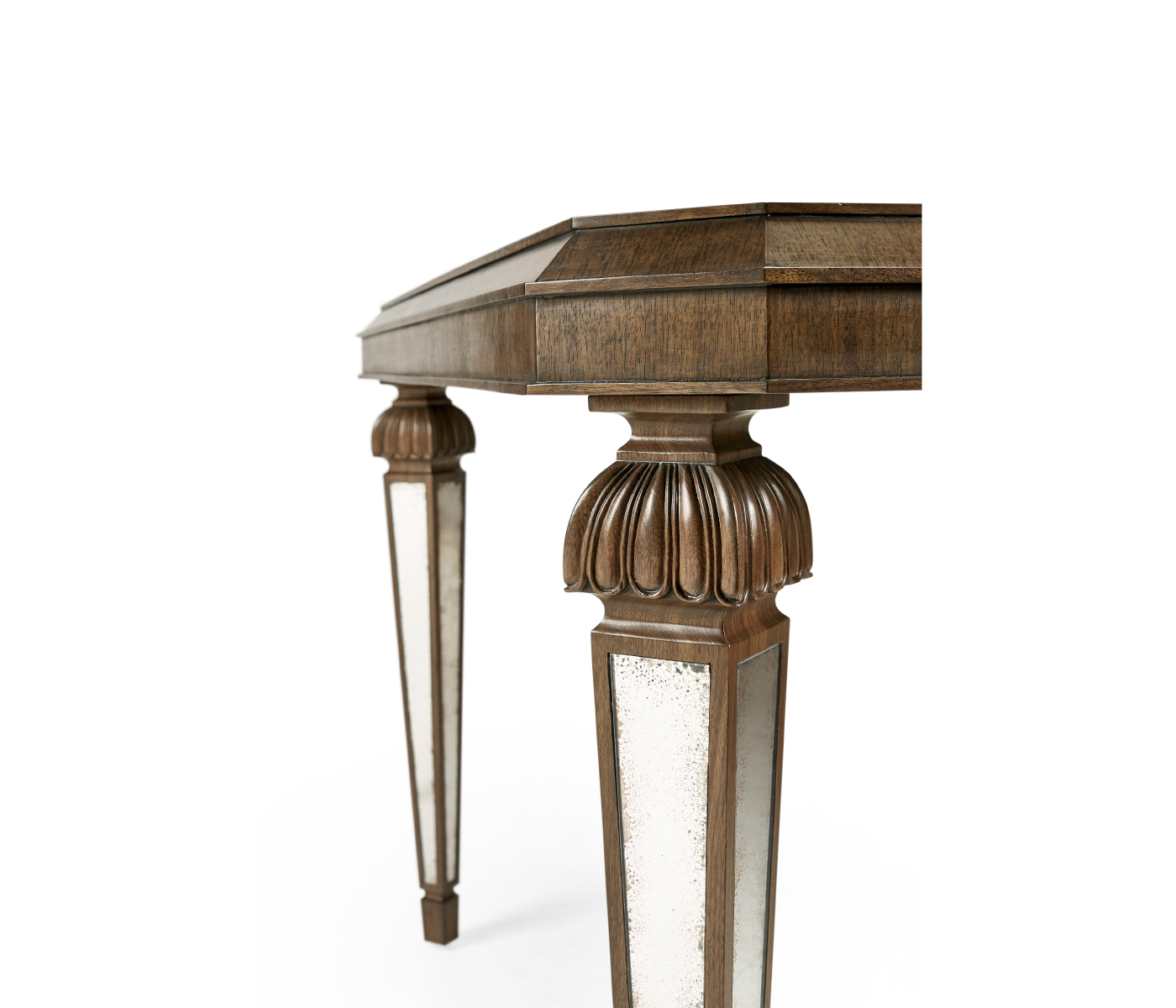 Berkley Walnut & Antique Mirror Dining Table